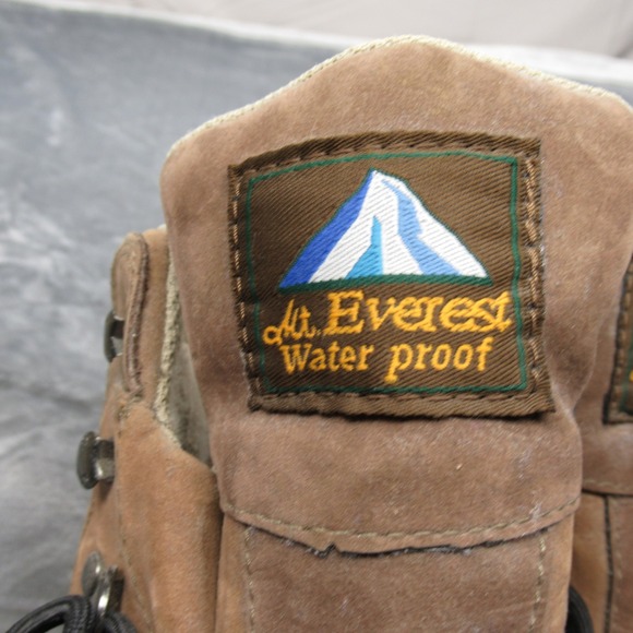 Mt Everest Boots Men 11 Brown Leather Hiking Waterproof Lace Mountaineer Outdoor main image 8